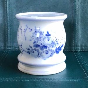 Laura Ashley Pillar Candle Holder Vintage Ceramic